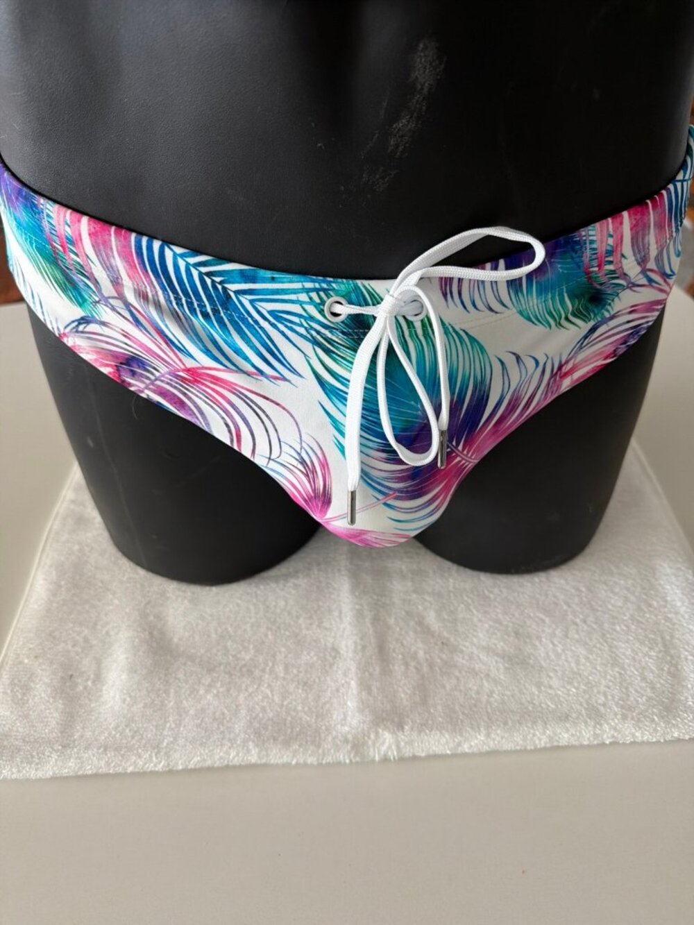 Pool Boy Light Palm Leaf Swim Brief by the brand PoolBoyShop